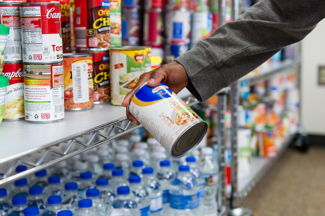 Colleges and universities are fighting hunger on campus by opening food pantries, such as this one at Kennesaw State University in Georgia.