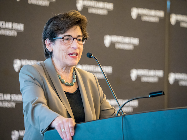 Looking toward reopening her campus in fall 2020 Montclair State University Susan Cole expects to run a leaner institutions with fewer courses and larger class sizes.