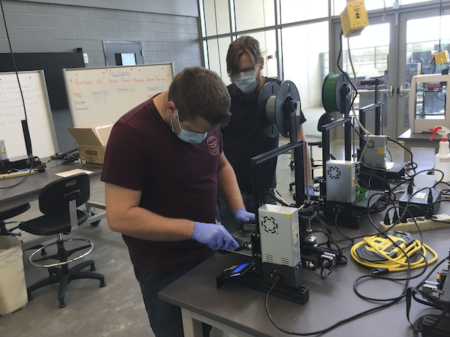 San Jacinto College, a community college near Houston, has reopened classrooms and labs for hands-on subjects such as 3-D printing, welding and health care.