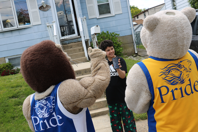 The admissions and enrollment team at Widener University near Philadelphia has bussed its mascots to the homes of about 100 admitted high school seniors who live in the region.