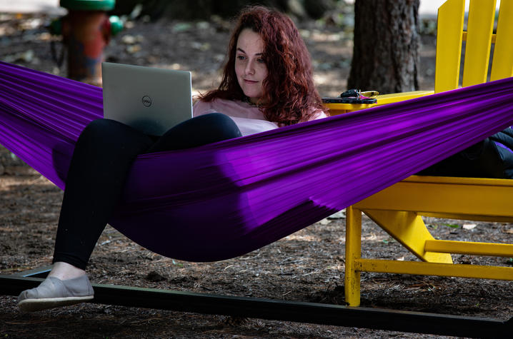 Hammocks, which allow for easy social distancing, are one prize in the monthly drawing. Photo by Steve Shaffer | UKphoto