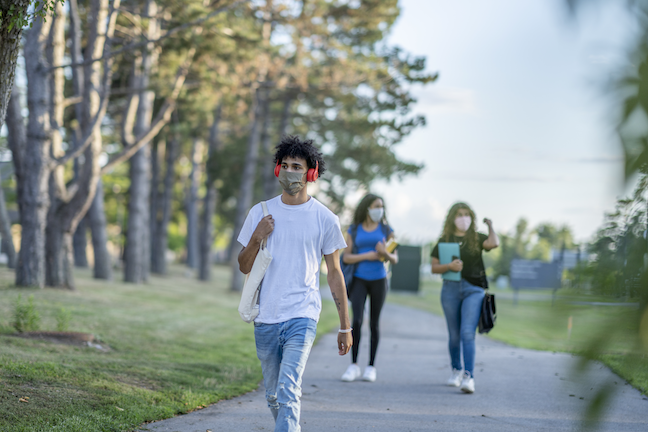 Only 9% of college students said they would go to a large party right now, and 54% said it would be at least another year before they attened one. (GettyImages/FatCamera)