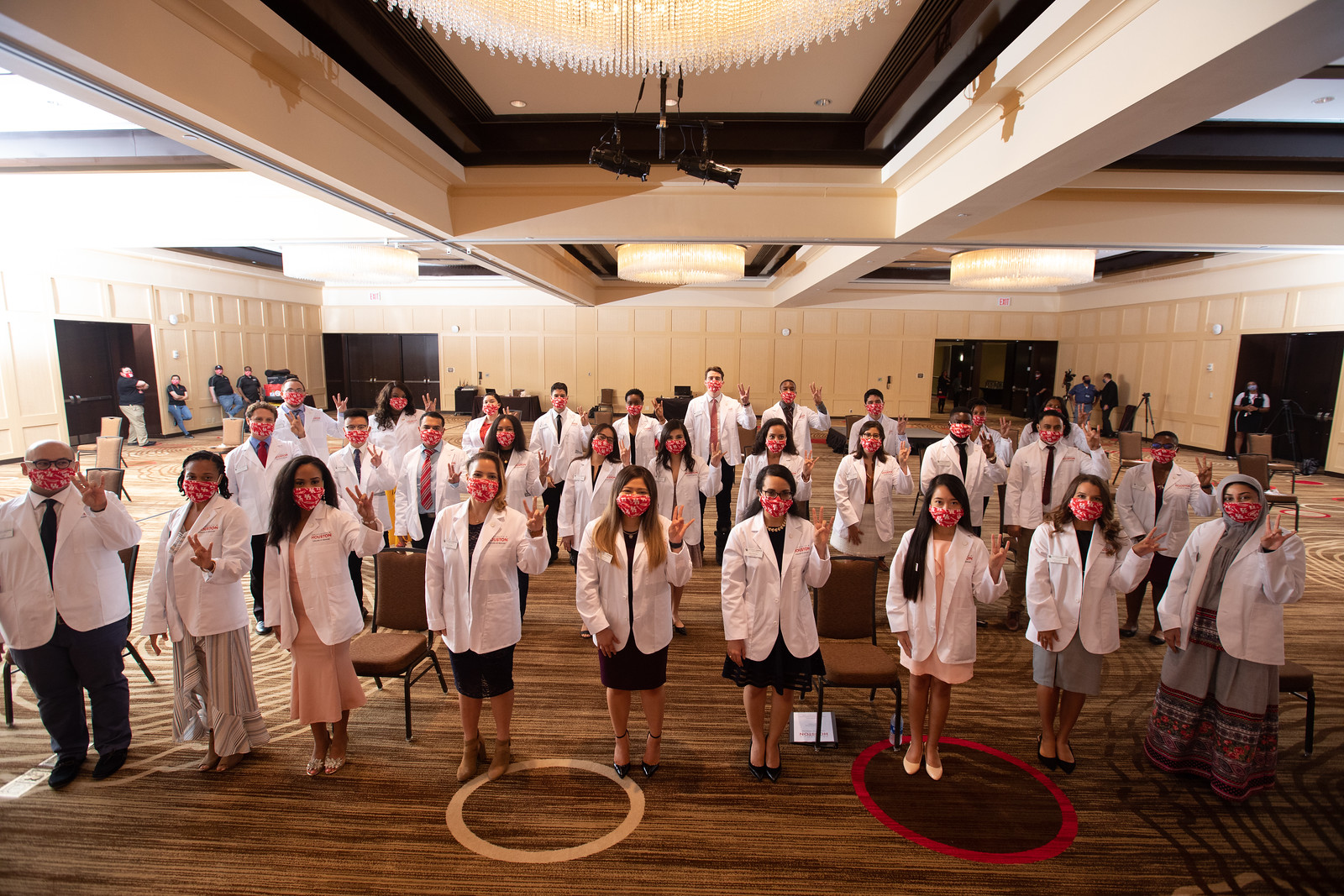 The University of Houston’s College of Medicine holds a white coat ceremony to welcome its first incoming class on August 8, 2020.